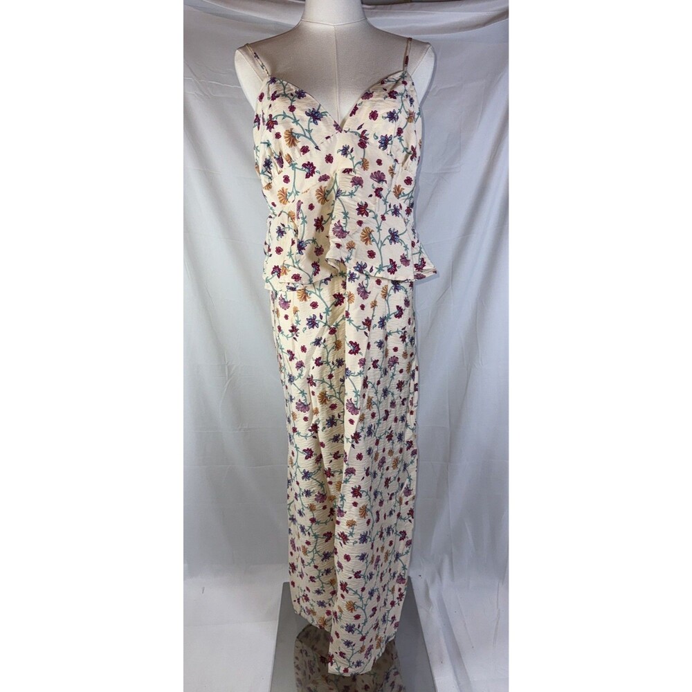 Jenny K Lopez Future Collective Women’s Floral Dress Color Cream Size 12